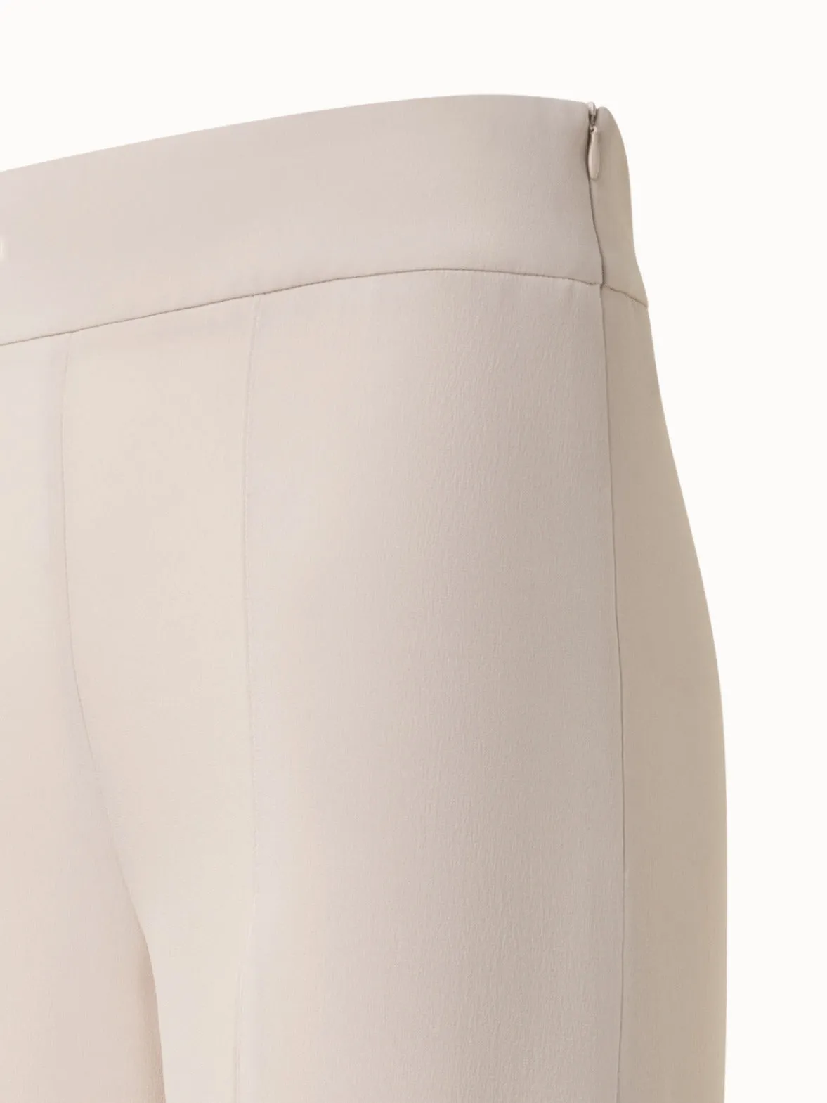 Wide Silk Pants with Slits Akris