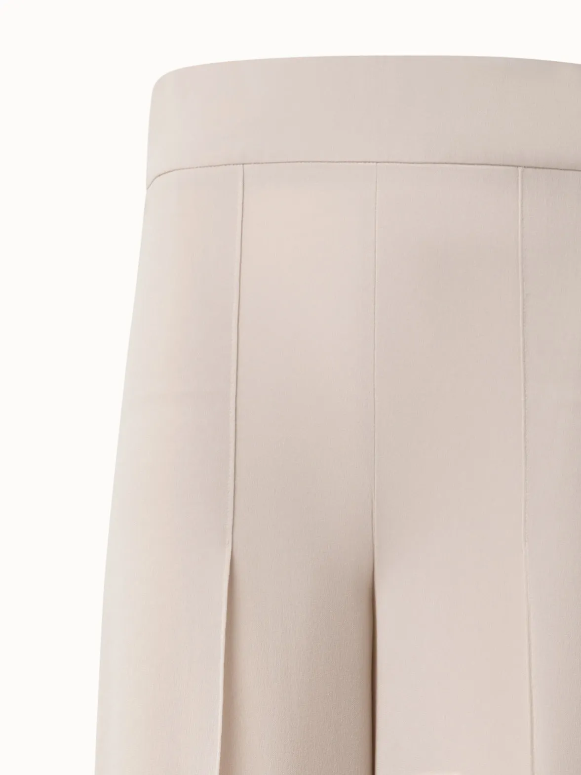 Wide Silk Pants with Slits Akris