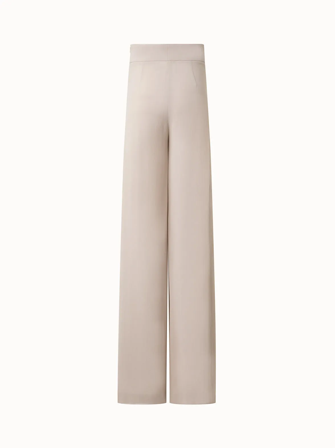 Wide Silk Pants with Slits Akris