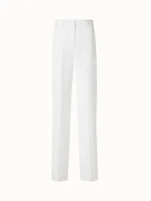 Wide Straight Silk Pants Akris