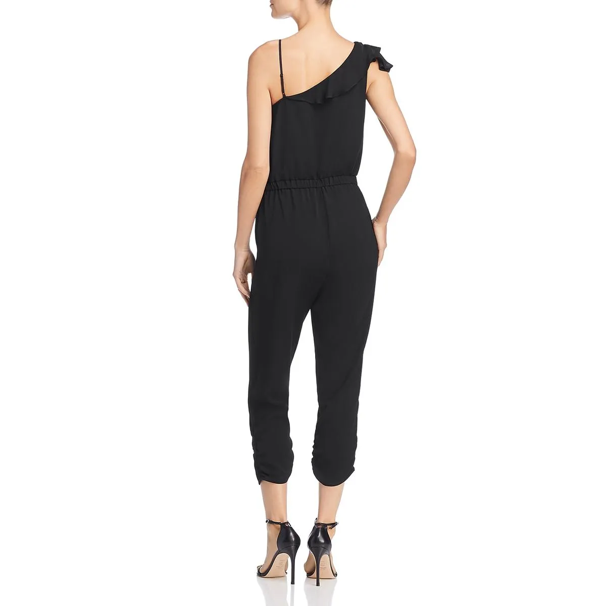 Womens Ruffled V Neck Jumpsuit