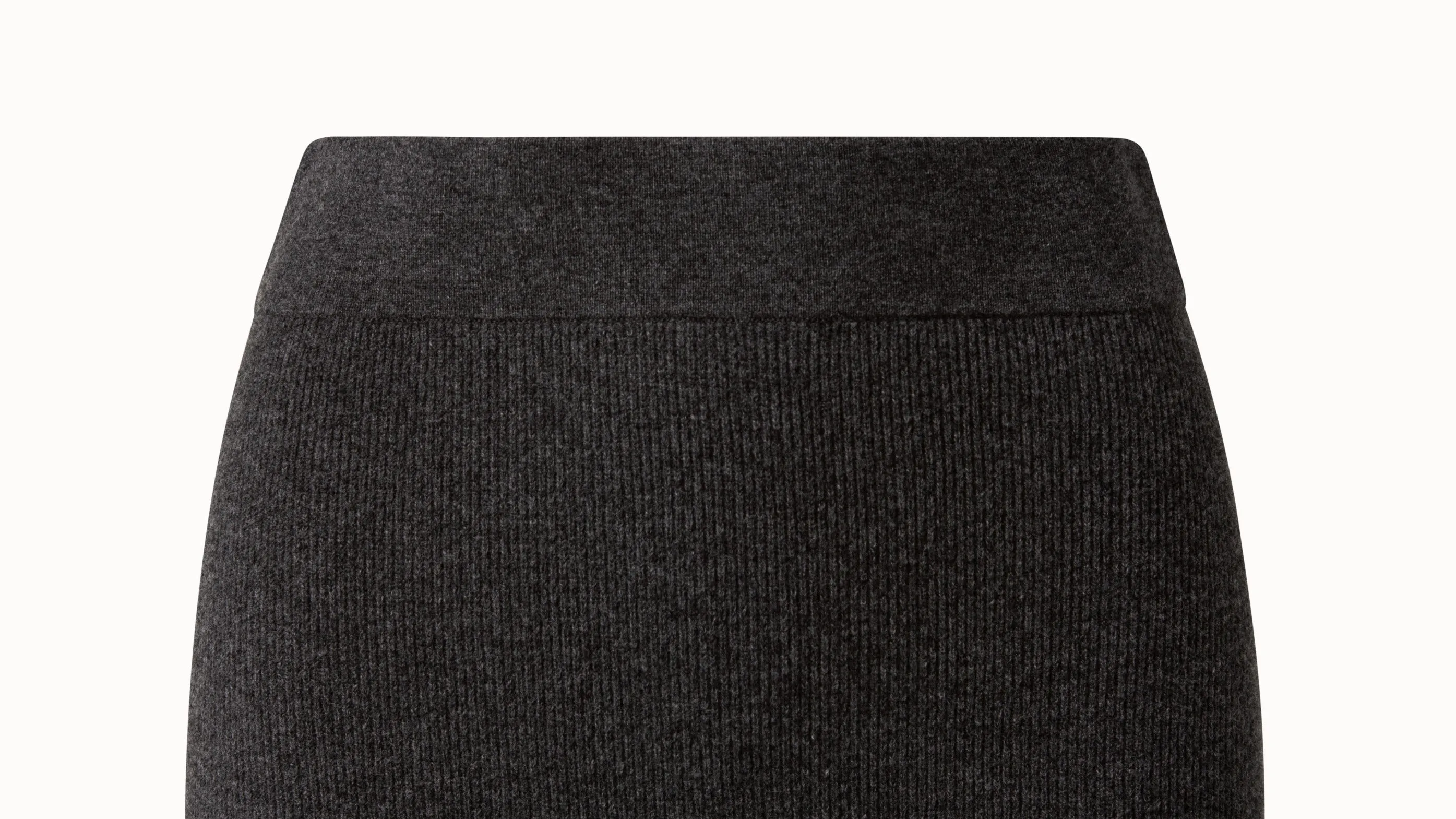 Wool Cashmere Ribbed Knit Skirt Akris