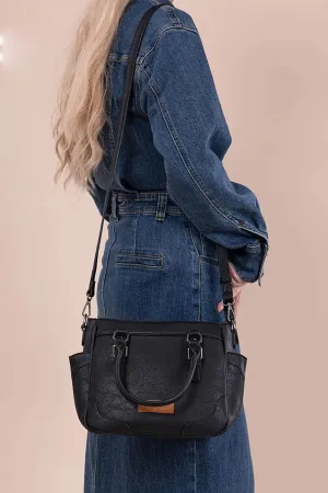 Wrangler Carry All Buckle Tote Crossbody for Women in Black | WG187-8318 BK