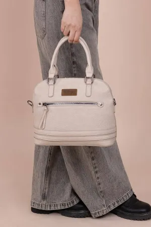 Wrangler Dome Satchel Crossbody Purse for Women in Beige | WG186-9112-BG