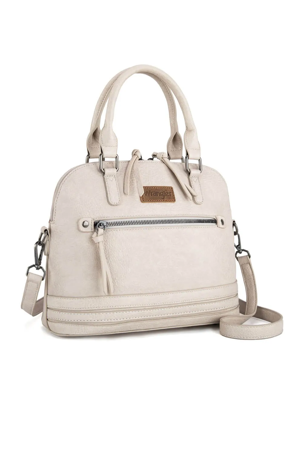 Wrangler Dome Satchel Crossbody Purse for Women in Beige | WG186-9112-BG