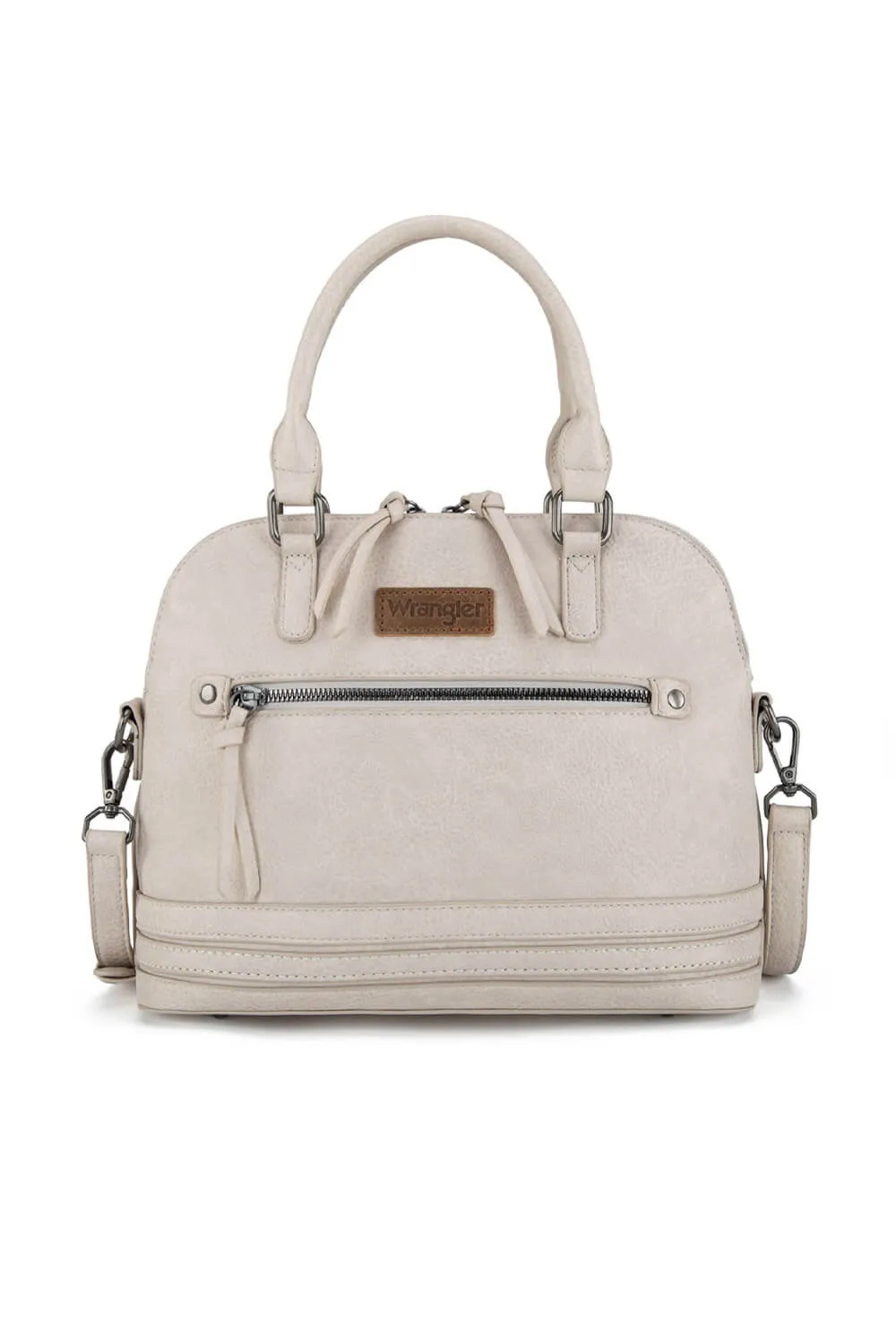 Wrangler Dome Satchel Crossbody Purse for Women in Beige | WG186-9112-BG
