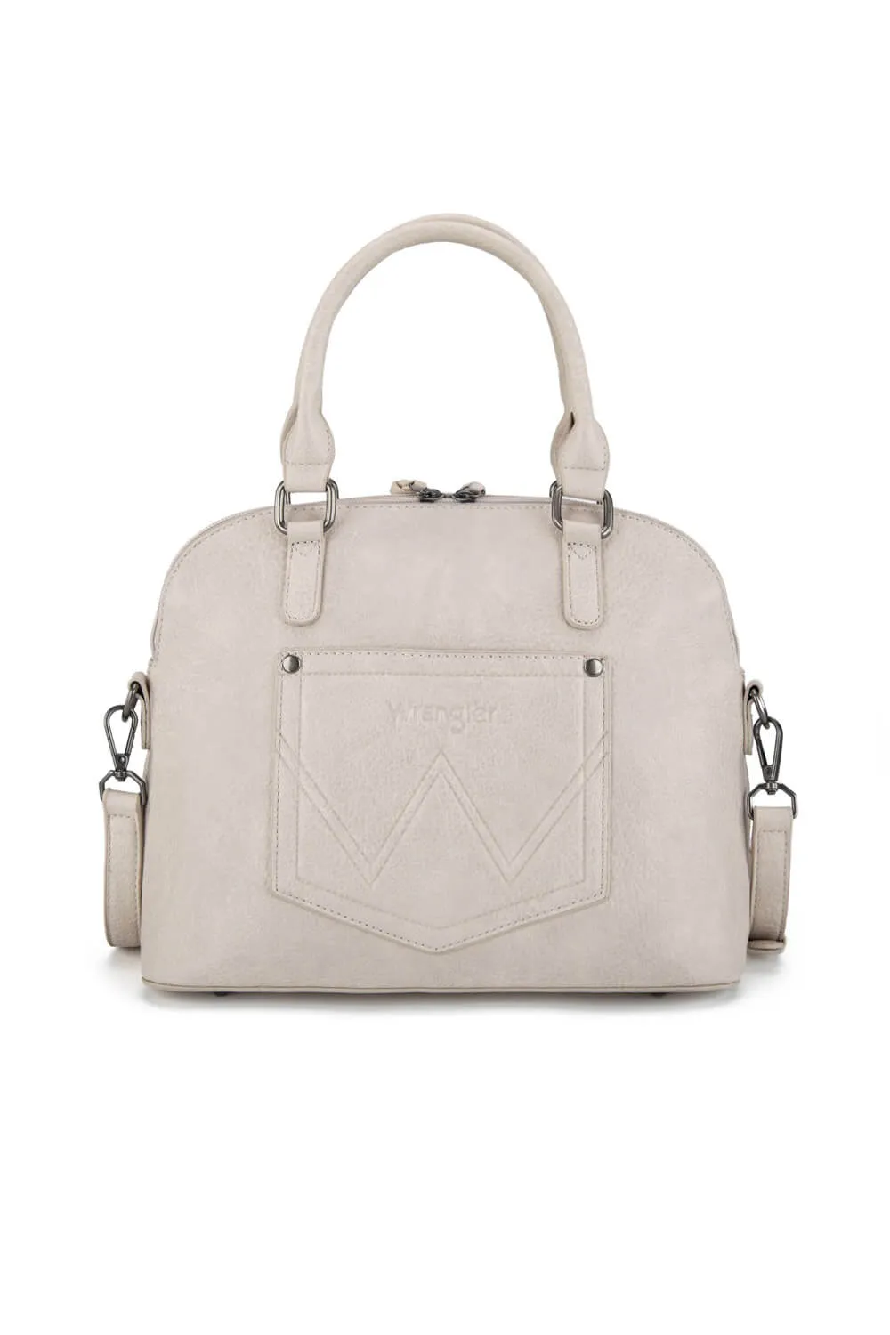 Wrangler Dome Satchel Crossbody Purse for Women in Beige | WG186-9112-BG