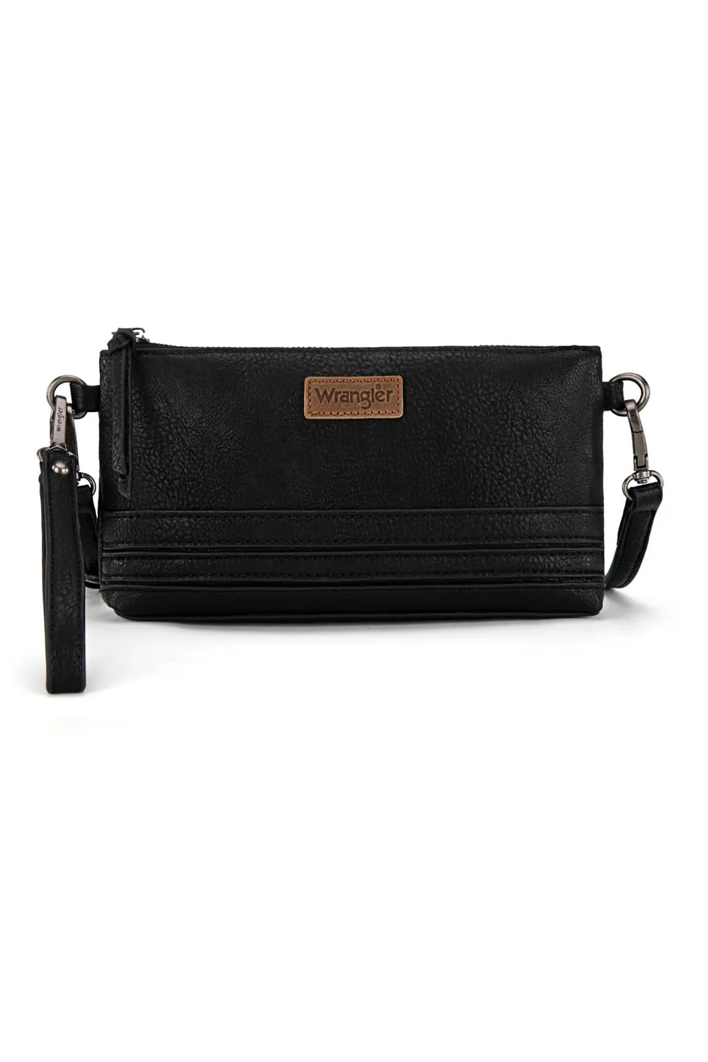 Wrangler Vegan Leather Mini Crossbody Purse for Women in Black | WG186-1812 BK