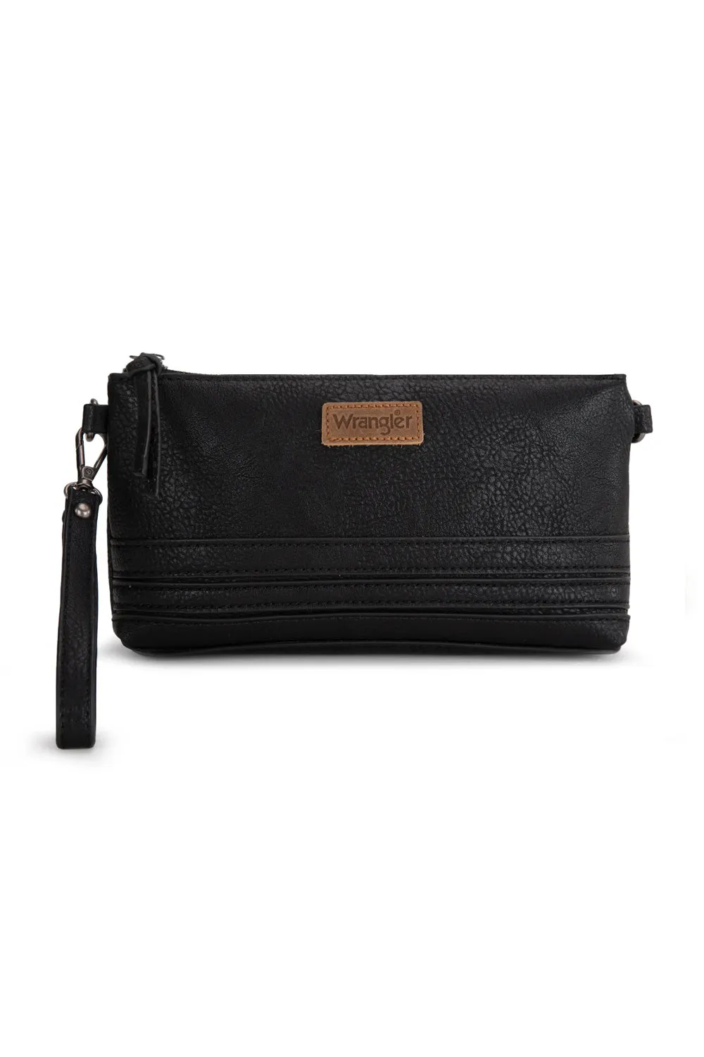 Wrangler Vegan Leather Mini Crossbody Purse for Women in Black | WG186-1812 BK