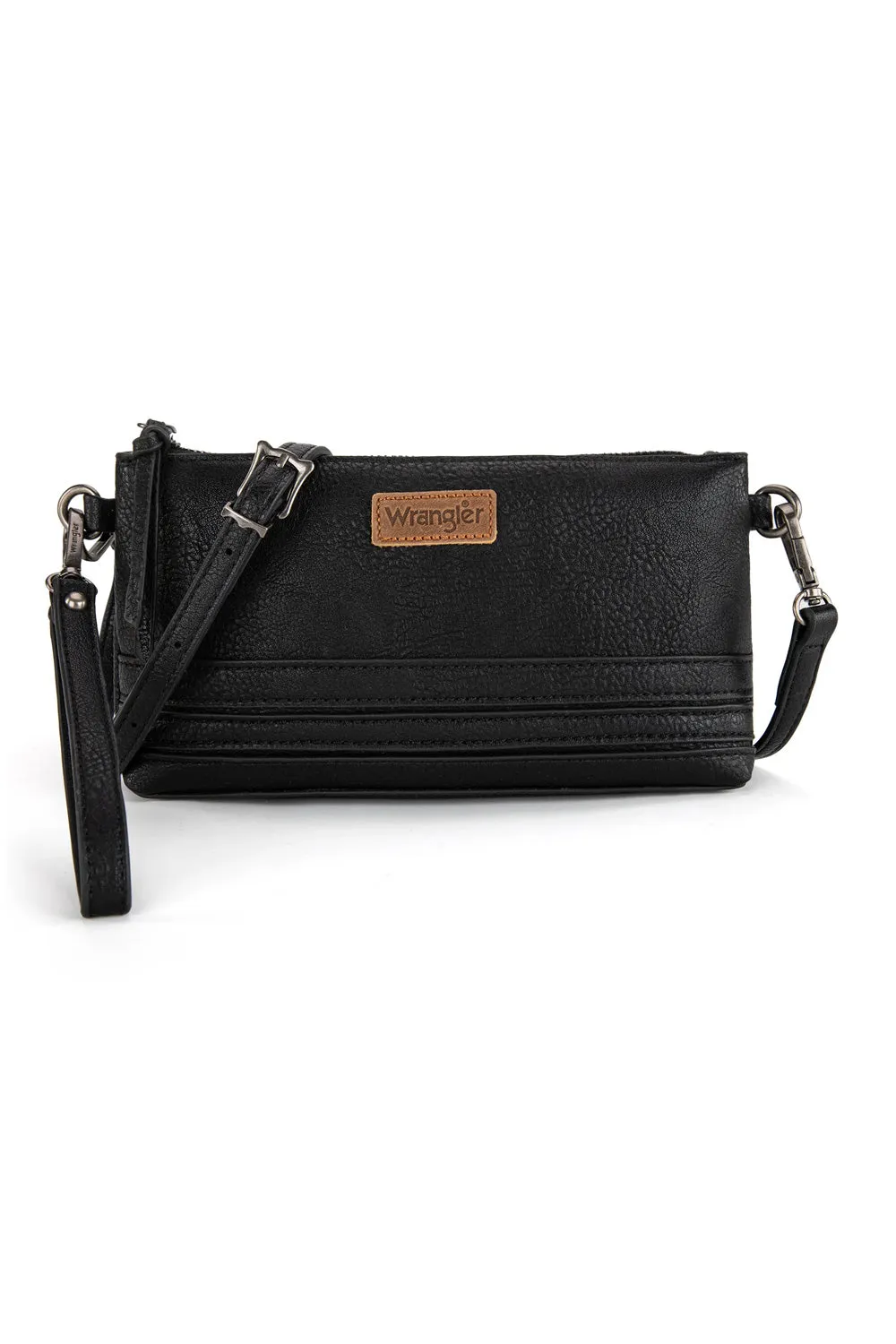 Wrangler Vegan Leather Mini Crossbody Purse for Women in Black | WG186-1812 BK
