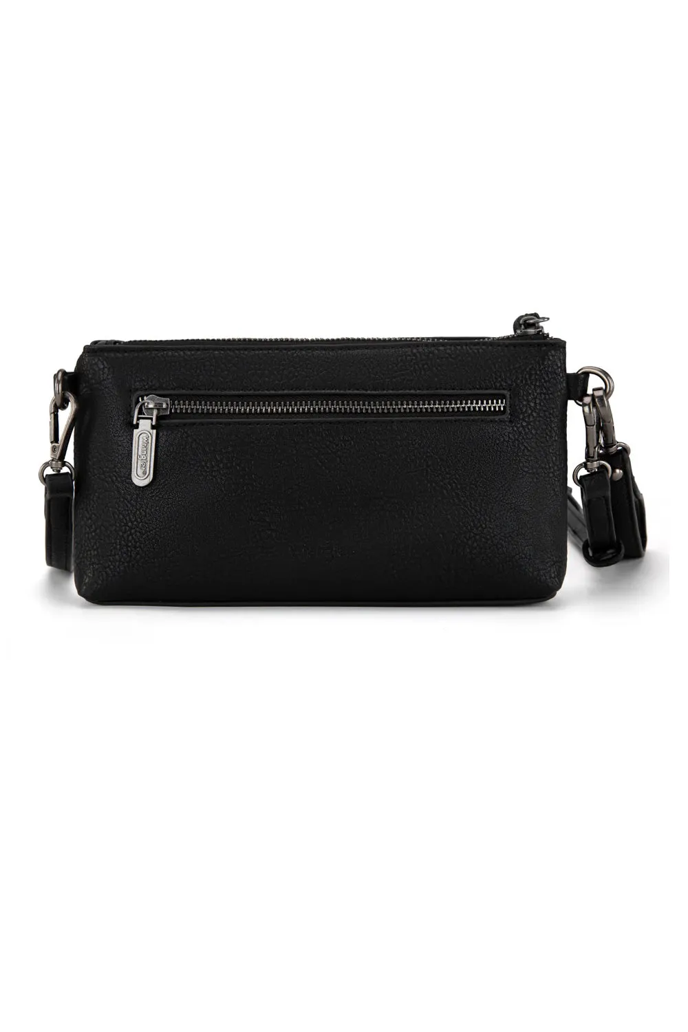 Wrangler Vegan Leather Mini Crossbody Purse for Women in Black | WG186-1812 BK