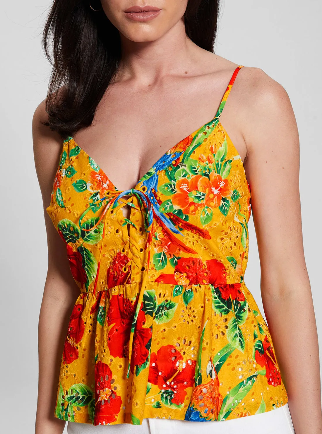 Yellow Stacy Tank Top Guess