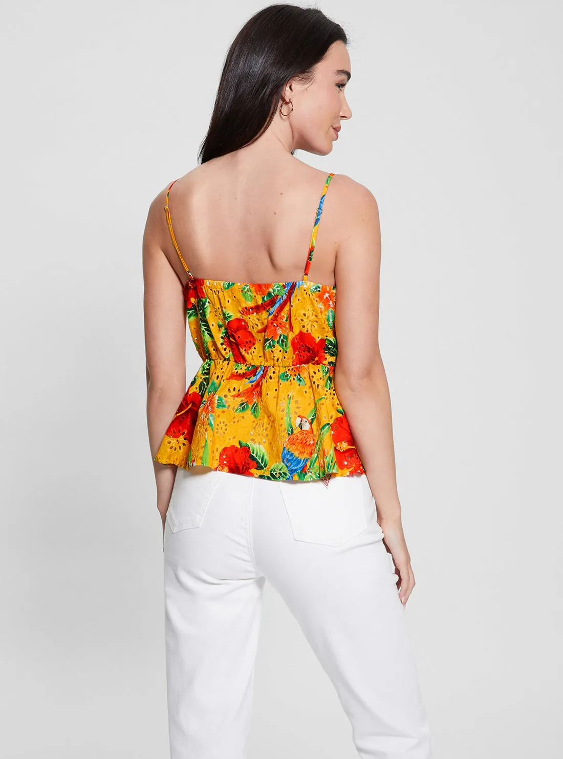 Yellow Stacy Tank Top Guess