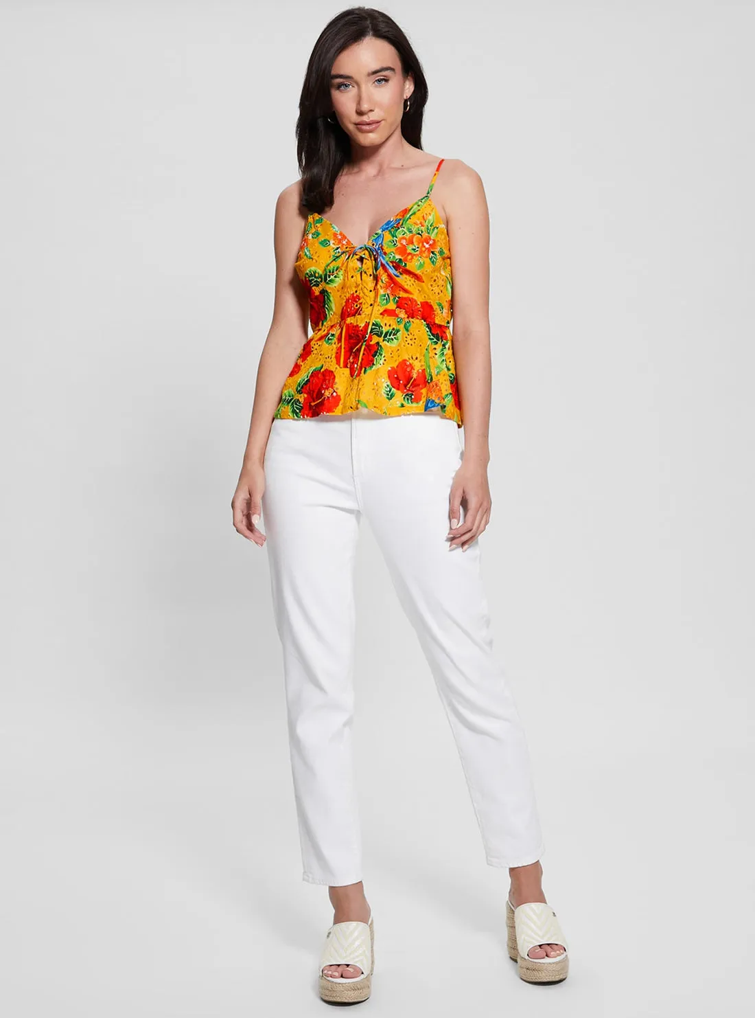 Yellow Stacy Tank Top Guess